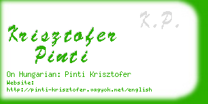 krisztofer pinti business card